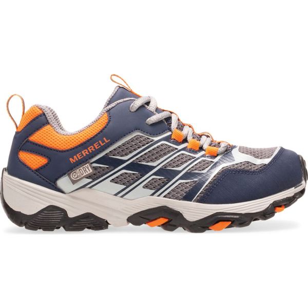 Merrell | Moab FST Low Waterproof Shoes-Navy/Grey/Orange