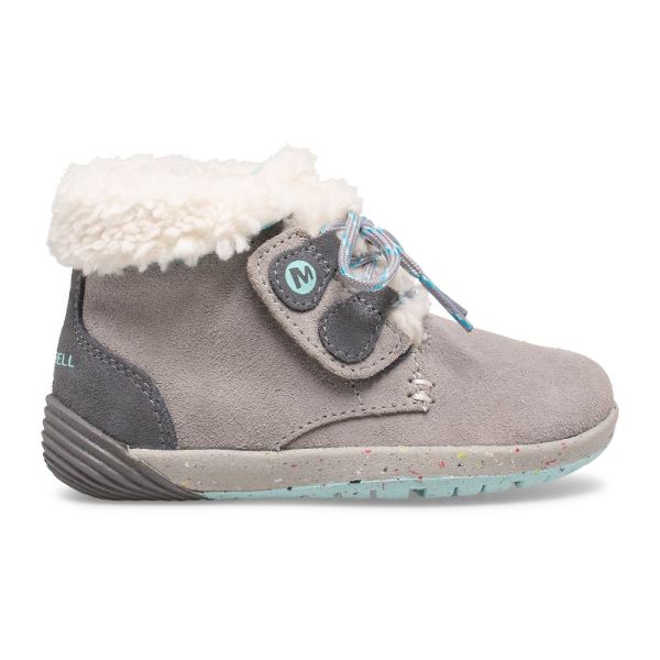 Merrell | Bare Steps® Cocoa Jr. Boot-Grey/Turquoise