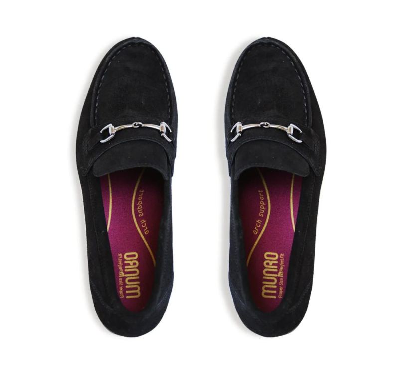 Munro Shoes | Women'S Gryffin-Black Suede | Quick Ship!