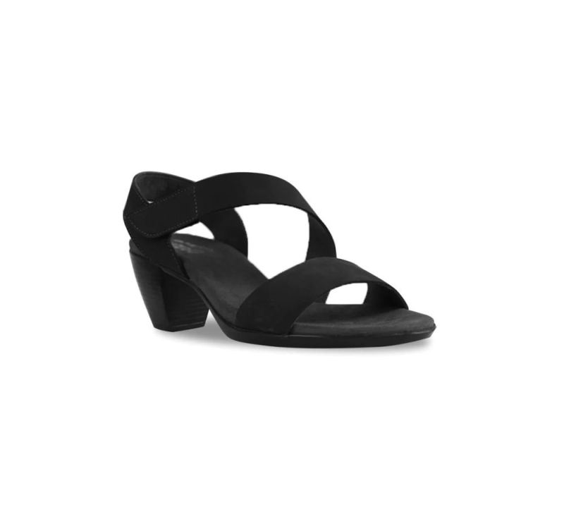 Munro Sandals | Women'S Lucia-Black Nubuck | Quick Ship!