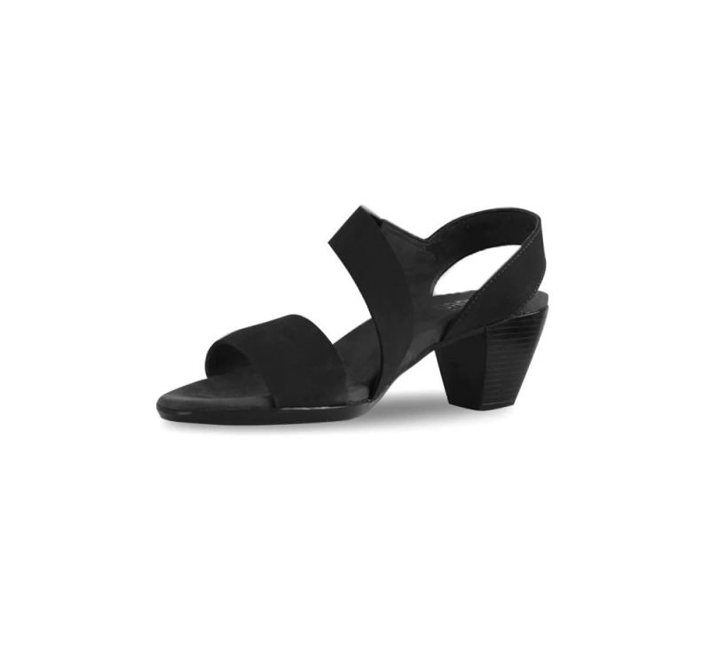 Munro Sandals | Women'S Lucia-Black Nubuck | Quick Ship!