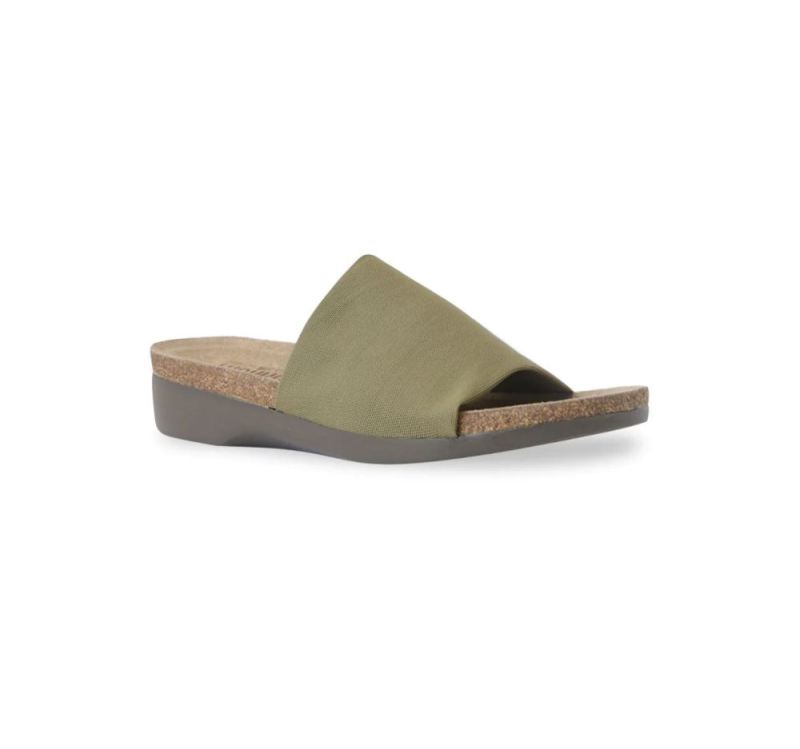 Munro Sandals | Women'S Casita-Olive Green Stretch Fabric | Quick Ship!