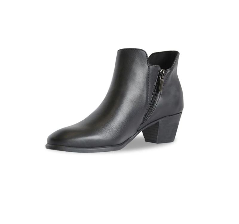 Munro Boots | Women'S Jackson-Black Leather | Quick Ship!