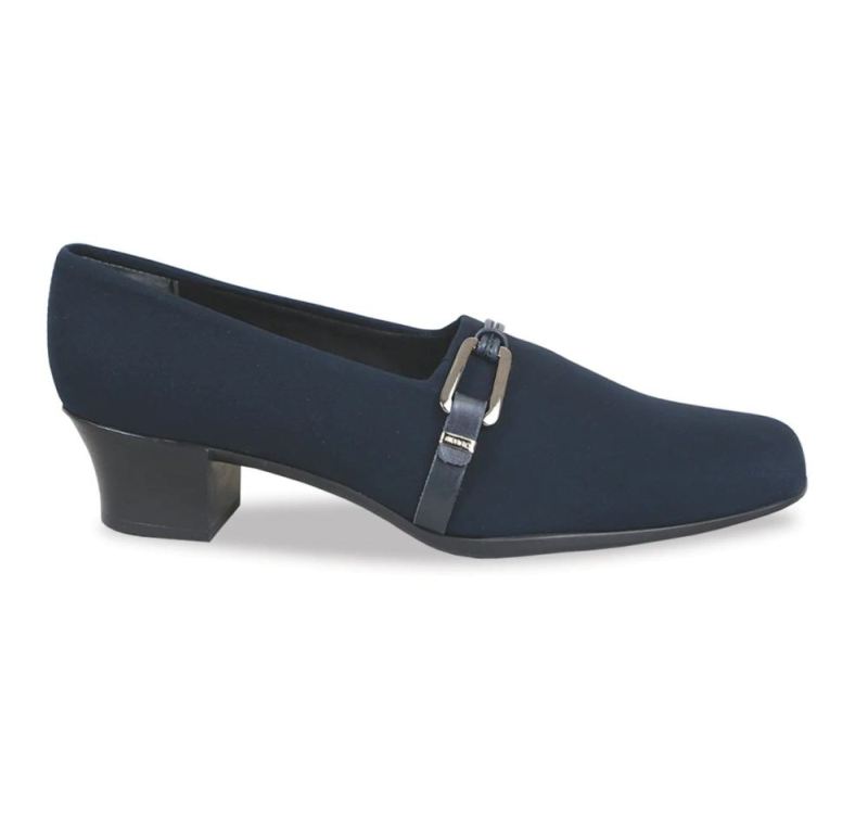 Munro Shoes | Women'S Cindi-Navy Stretch Fabric | Quick Ship!