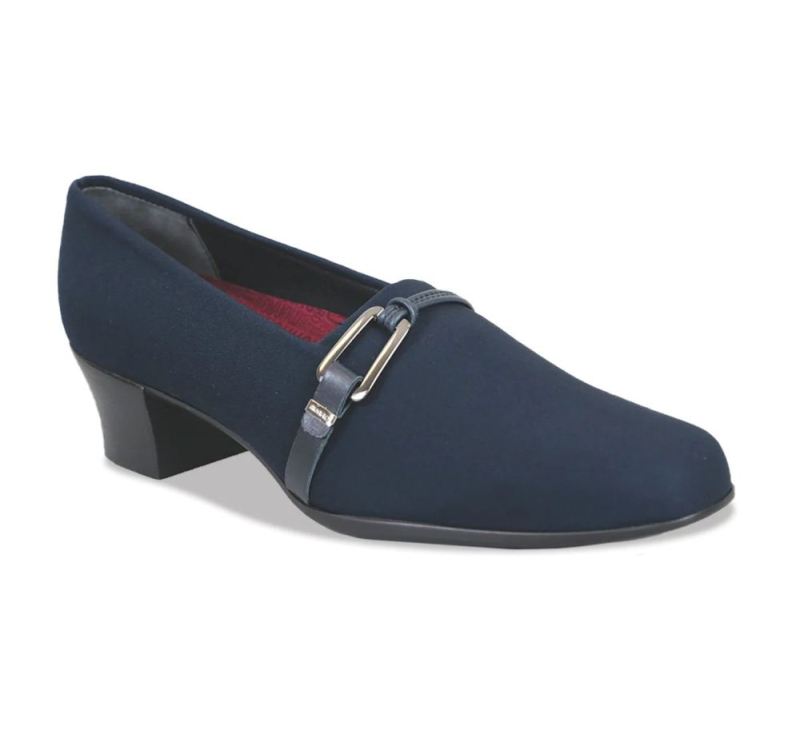 Munro Shoes | Women'S Cindi-Navy Stretch Fabric | Quick Ship!