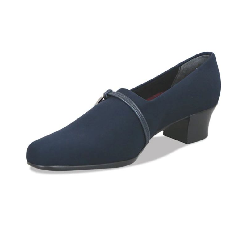 Munro Shoes | Women'S Cindi-Navy Stretch Fabric | Quick Ship!