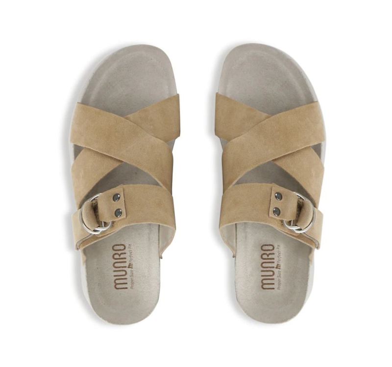 Munro Sandals | Women'S Sofia-Tan Suede | Quick Ship!