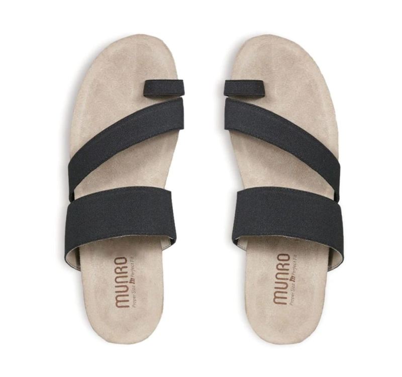 Munro Sandals | Women'S Aries-Black Fabric | Quick Ship!