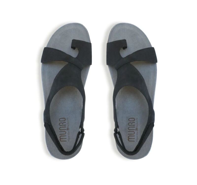 Munro Sandals | Women'S Meghan-Black Nubuck | Quick Ship!