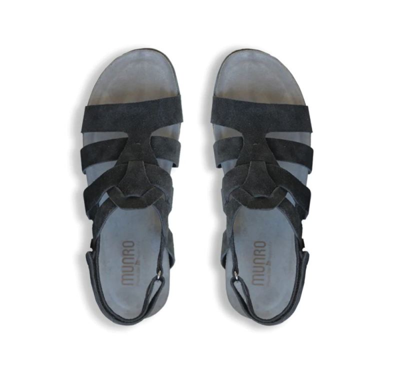 Munro Sandals | Women'S Corine-Black Suede | Quick Ship!