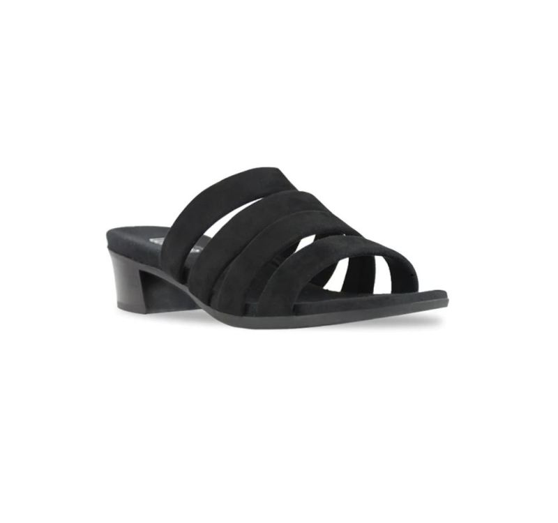 Munro Sandals | Women'S Adrianne-Black Suede | Quick Ship!