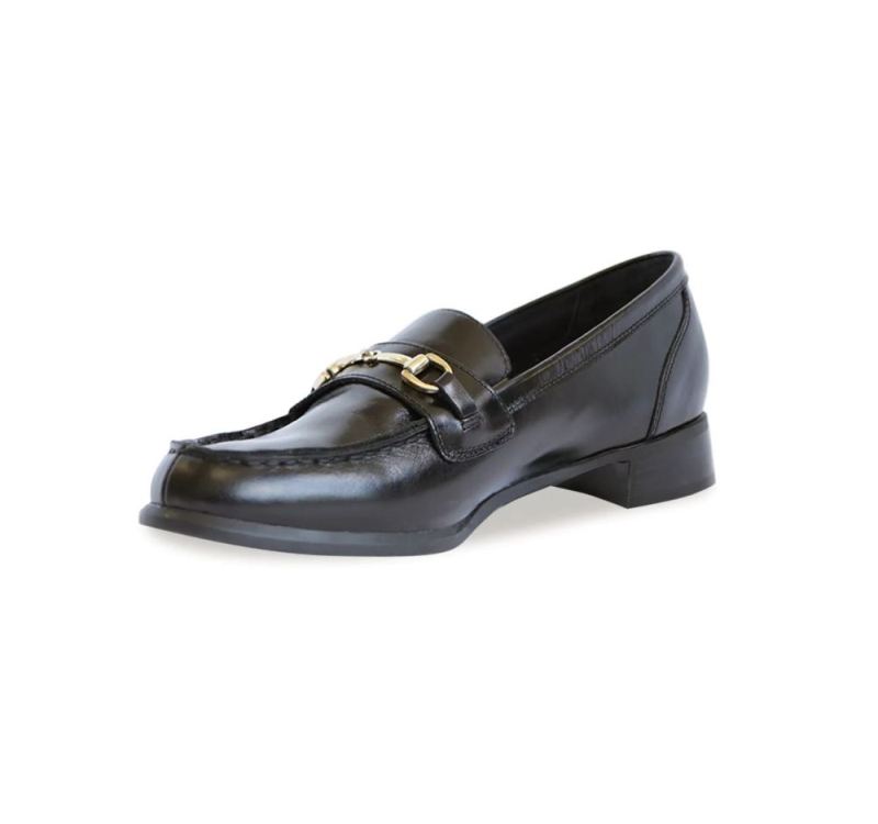 Munro Shoes | Women'S Gryffin-Black Glazed Calf | Quick Ship!