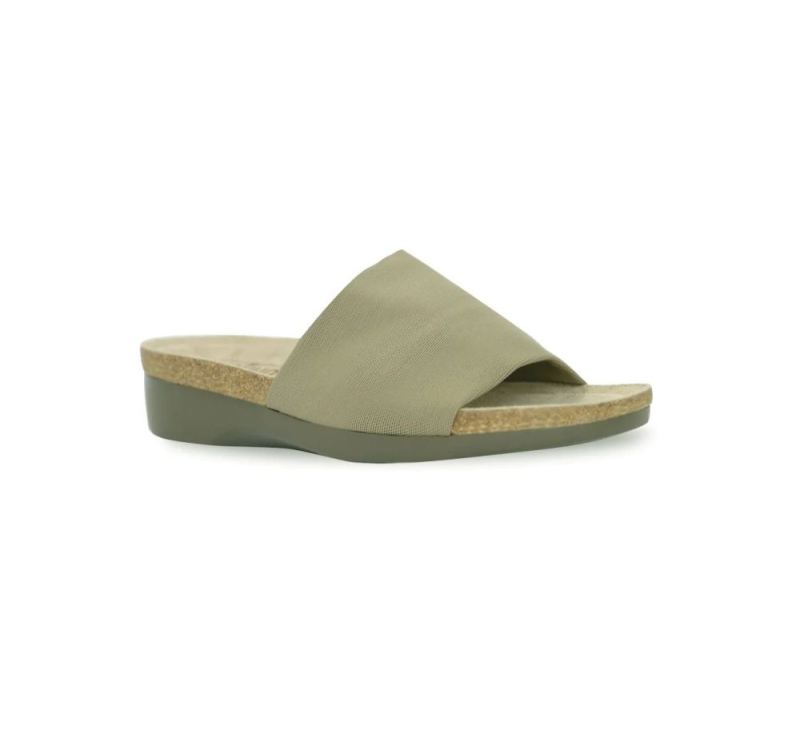 Munro Sandals | Women'S Casita-Khaki Stretch Fabric | Quick Ship!