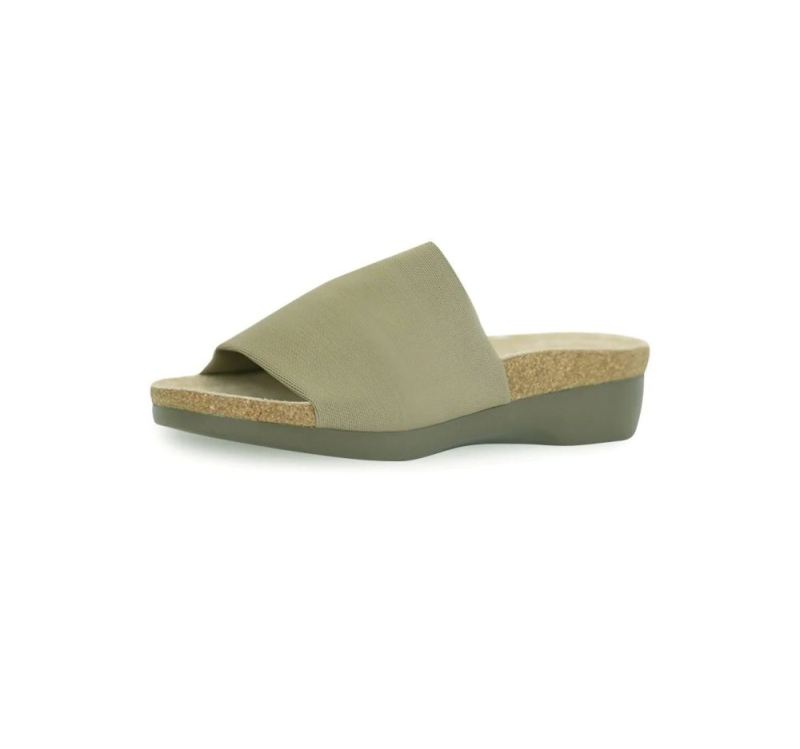 Munro Sandals | Women'S Casita-Khaki Stretch Fabric | Quick Ship!