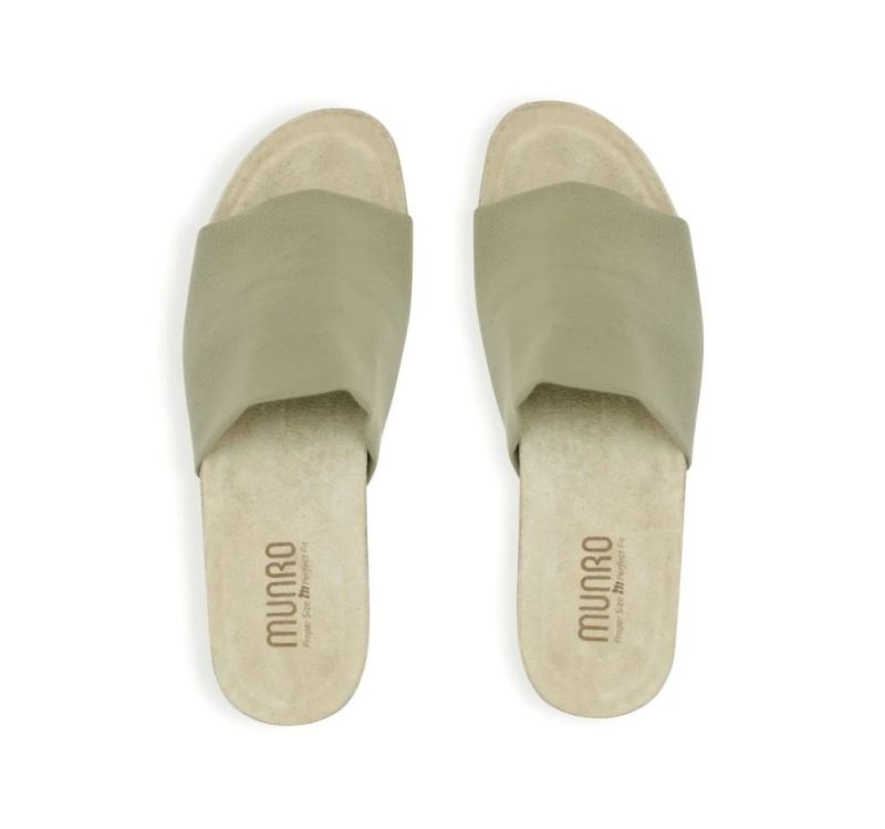 Munro Sandals | Women'S Casita-Khaki Stretch Fabric | Quick Ship!