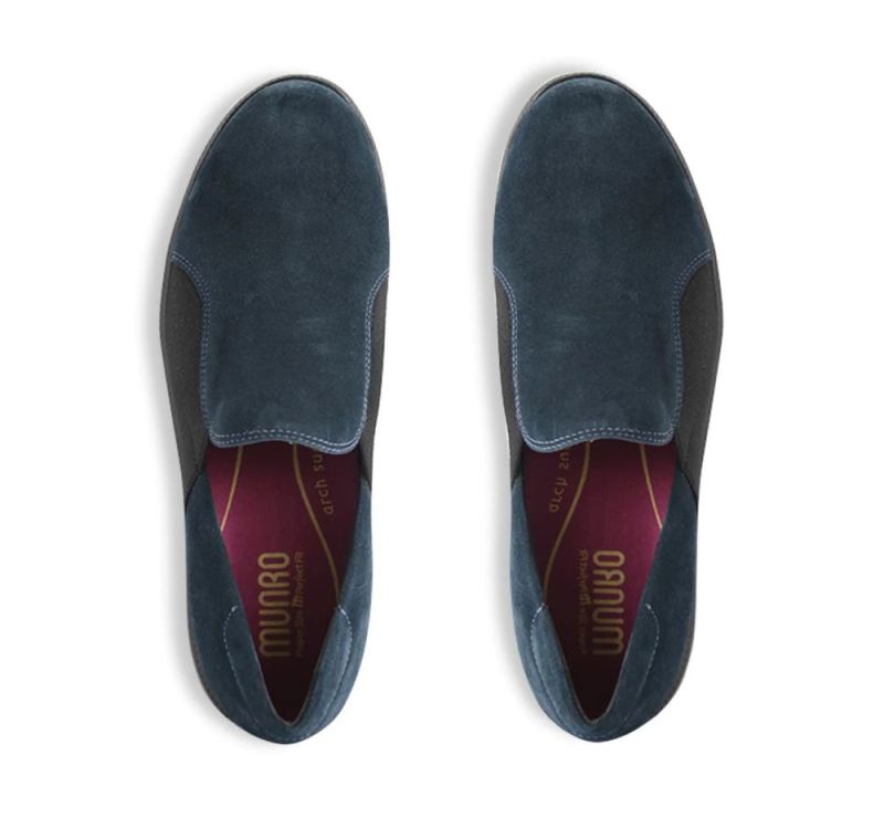 Munro Shoes | Women'S Clay-Navy Suede | Quick Ship!