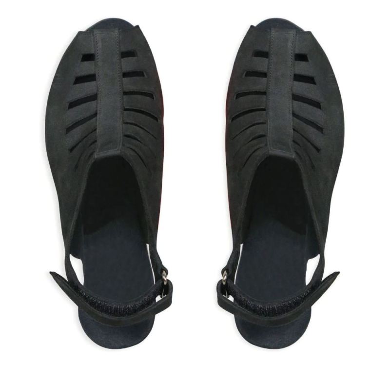 Munro Sandals | Women'S Abby-Black Nubuck | Quick Ship!