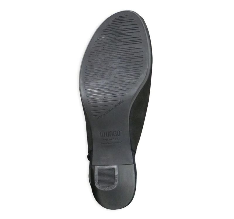 Munro Sandals | Women'S Abby-Black Nubuck | Quick Ship!