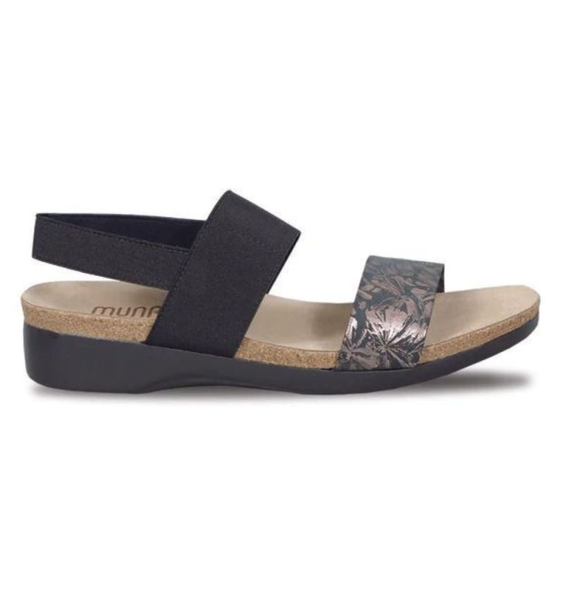 Munro Sandals | Women'S Pisces-Dark Floral Print | Quick Ship!