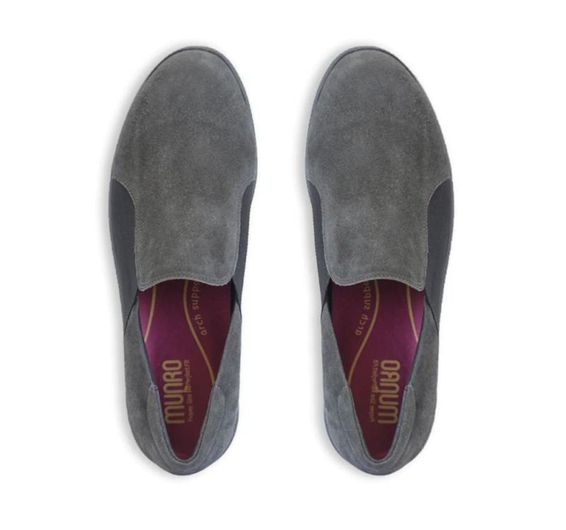 Munro Shoes | Women'S Clay-Grey Suede | Quick Ship!