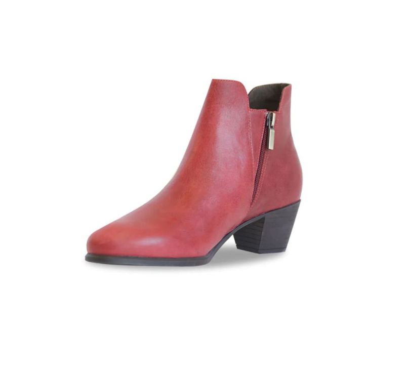 Munro Boots | Women'S Jackson-Red Distressed Leather | Quick Ship!