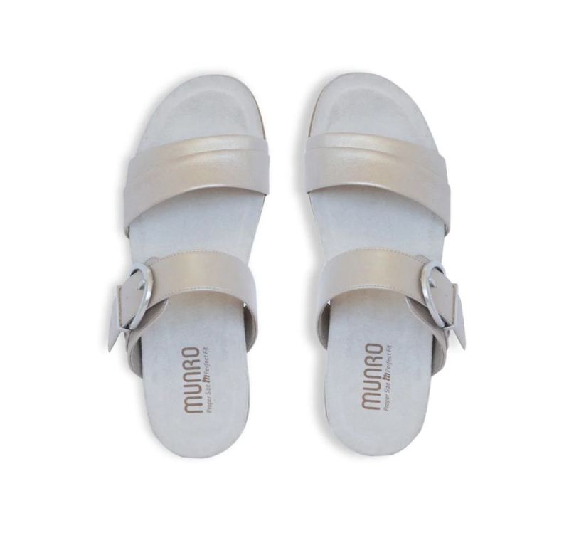 Munro Sandals | Women'S Marissa-Taupe Metallic Sheep | Quick Ship!