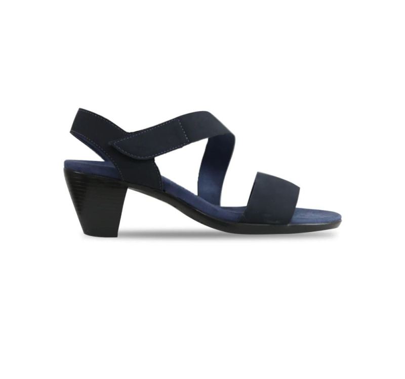 Munro Sandals | Women'S Lucia-Navy Nubuck | Quick Ship!