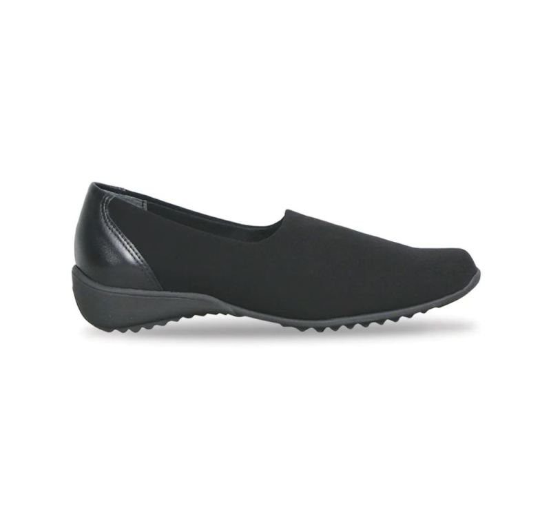 Munro Shoes | Women'S Traveler-Black Stretch Fabric | Quick Ship!