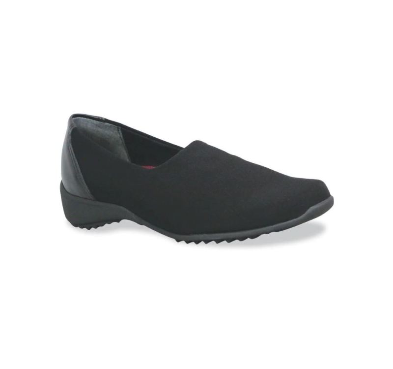 Munro Shoes | Women'S Traveler-Black Stretch Fabric | Quick Ship!