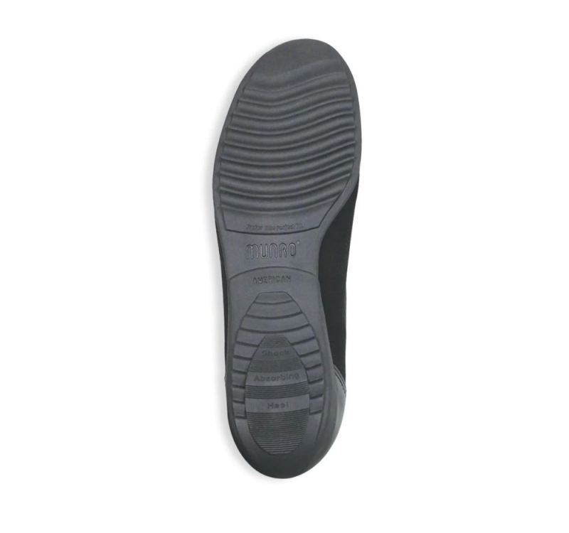 Munro Shoes | Women'S Traveler-Black Stretch Fabric | Quick Ship!