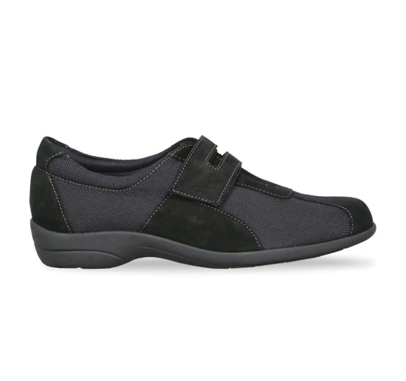 Munro Shoes | Women'S Joliet-Black Fabric/Black Suede | Quick Ship!