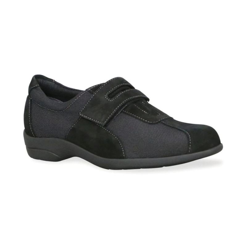 Munro Shoes | Women'S Joliet-Black Fabric/Black Suede | Quick Ship!