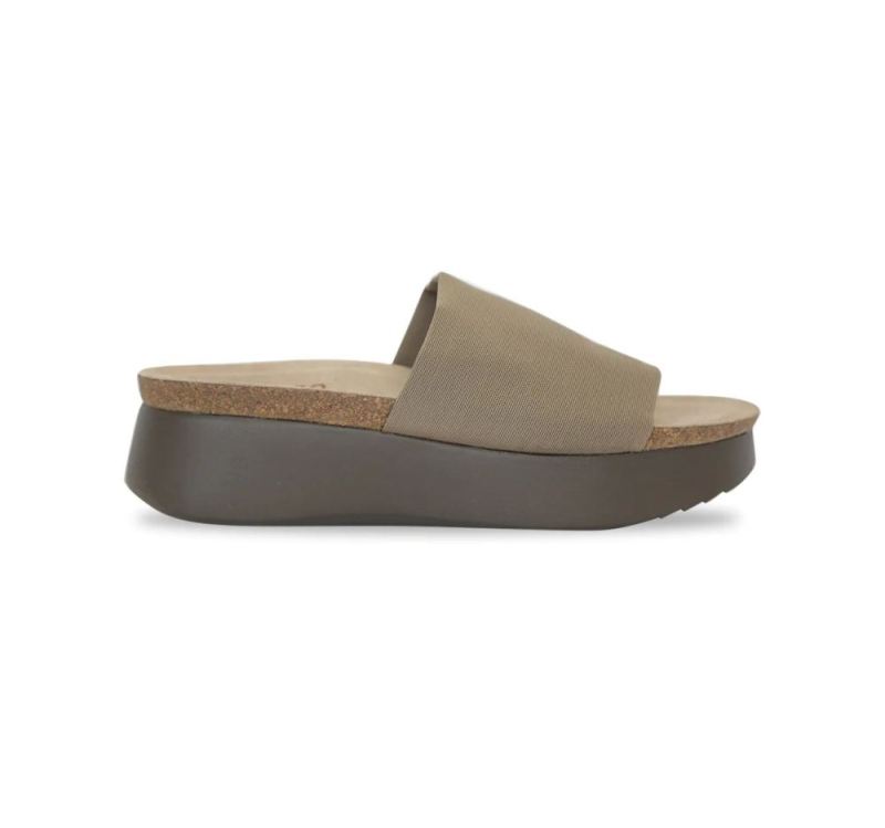 Munro Sandals | Women'S Nalia-Khaki Stretch Fabric | Quick Ship!