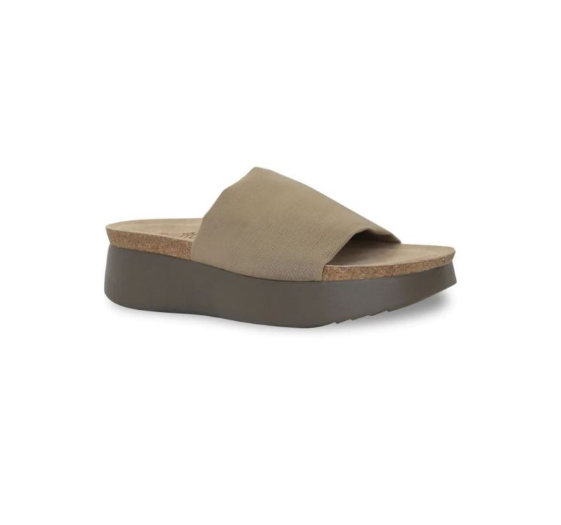 Munro Sandals | Women'S Nalia-Khaki Stretch Fabric | Quick Ship!