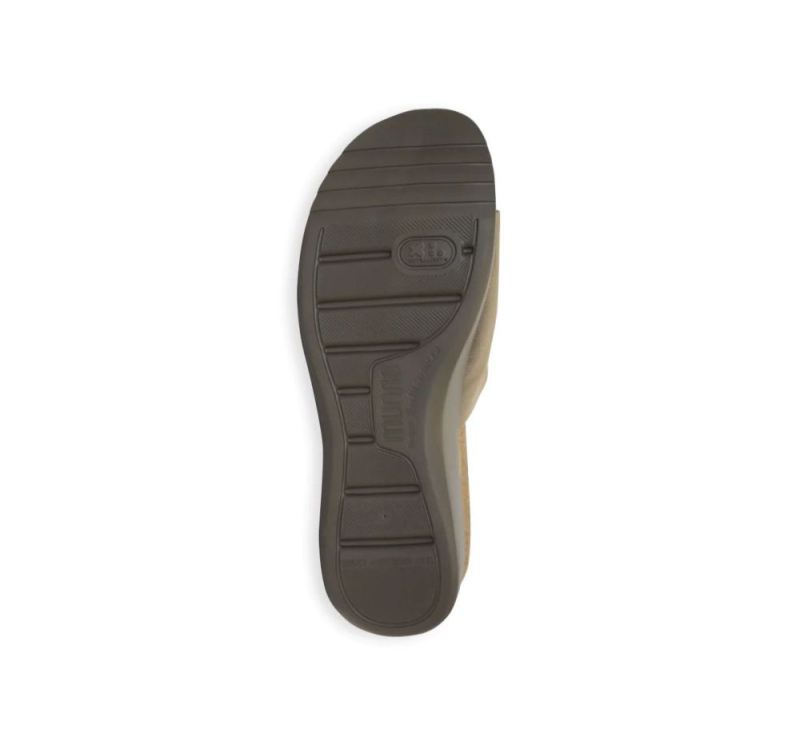 Munro Sandals | Women'S Nalia-Khaki Stretch Fabric | Quick Ship!