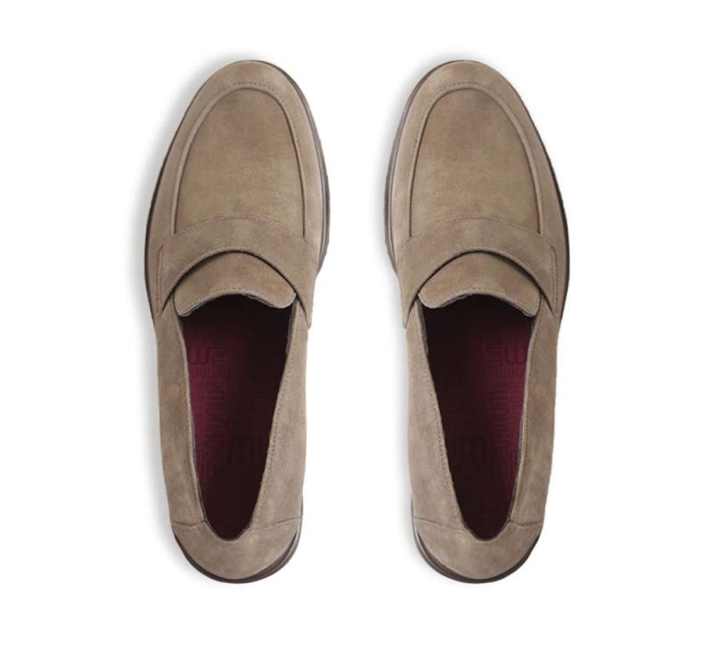 Munro Shoes | Women'S Geena-Taupe Suede | Quick Ship!