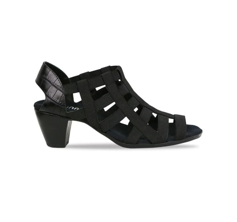 Munro Sandals | Women'S Channing-Black Gore | Quick Ship!