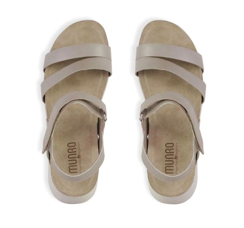 Munro Sandals | Women'S Juniper-Taupe Metallic | Quick Ship!