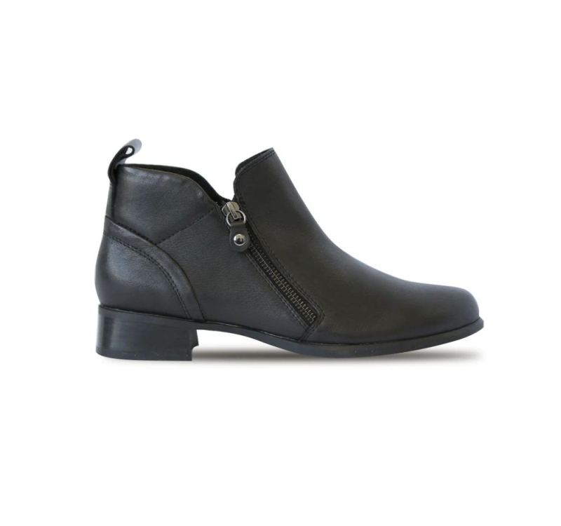 Munro Boots | Women'S Neko-Black Tumbled Calf | Quick Ship!