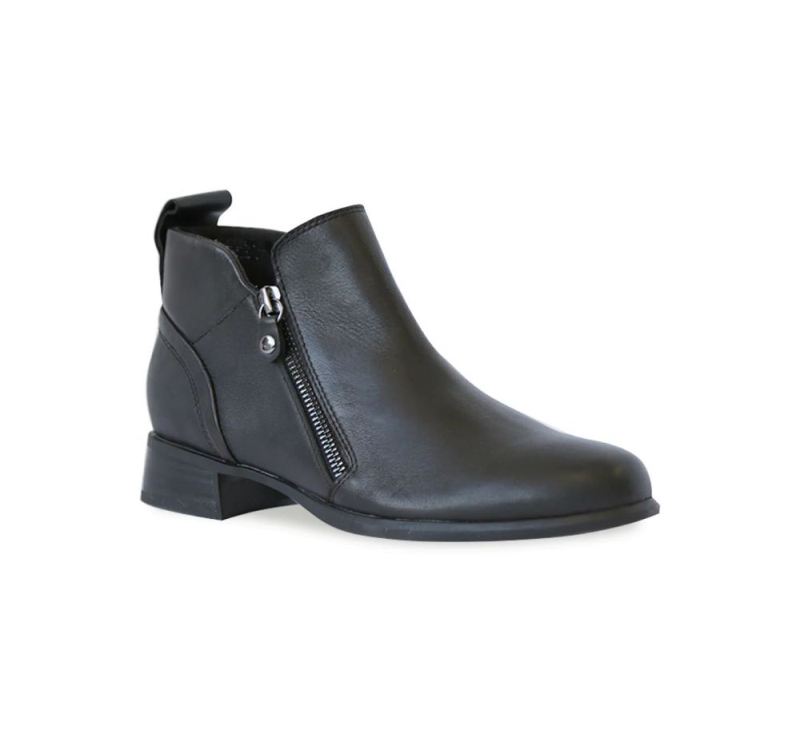 Munro Boots | Women'S Neko-Black Tumbled Calf | Quick Ship!