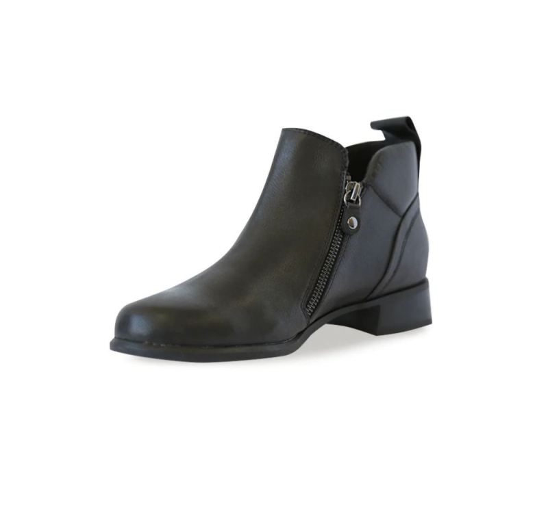 Munro Boots | Women'S Neko-Black Tumbled Calf | Quick Ship!