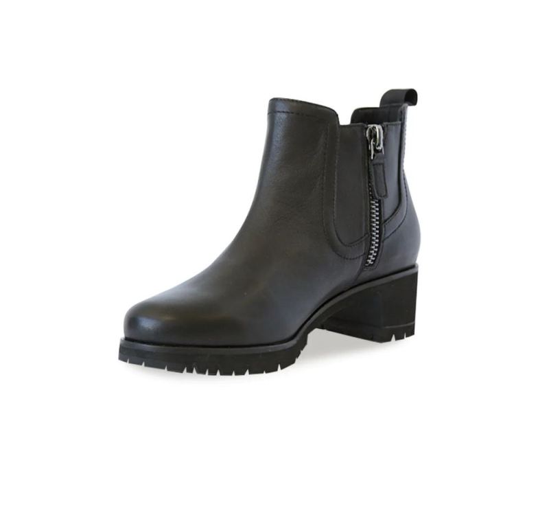 Munro Boots | Women'S Darcy-Black Leather | Quick Ship!