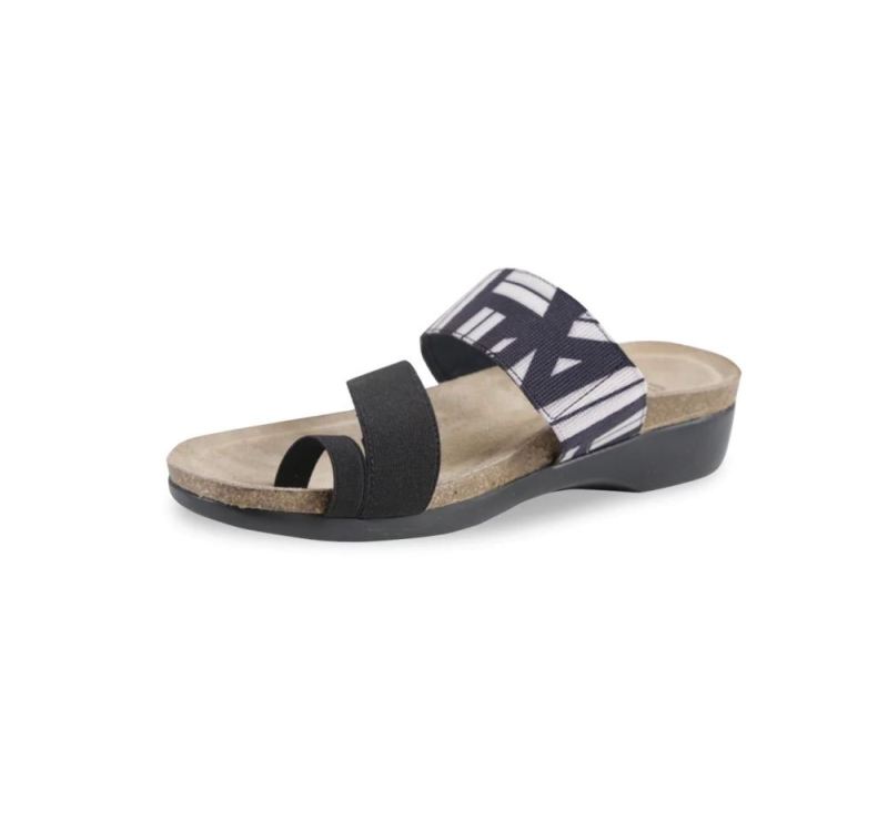 Munro Sandals | Women'S Aries-Black/White | Quick Ship!