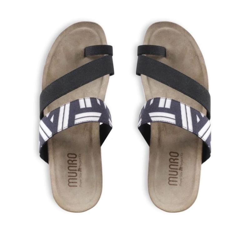 Munro Sandals | Women'S Aries-Black/White | Quick Ship!