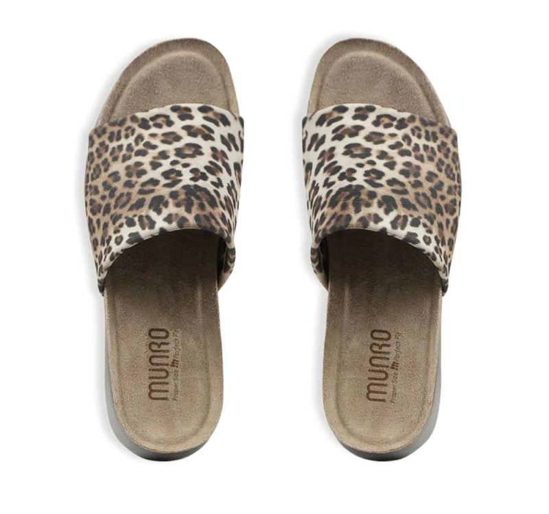 Munro Sandals | Women'S Nalia-Leopard Stretch Fabric | Quick Ship!