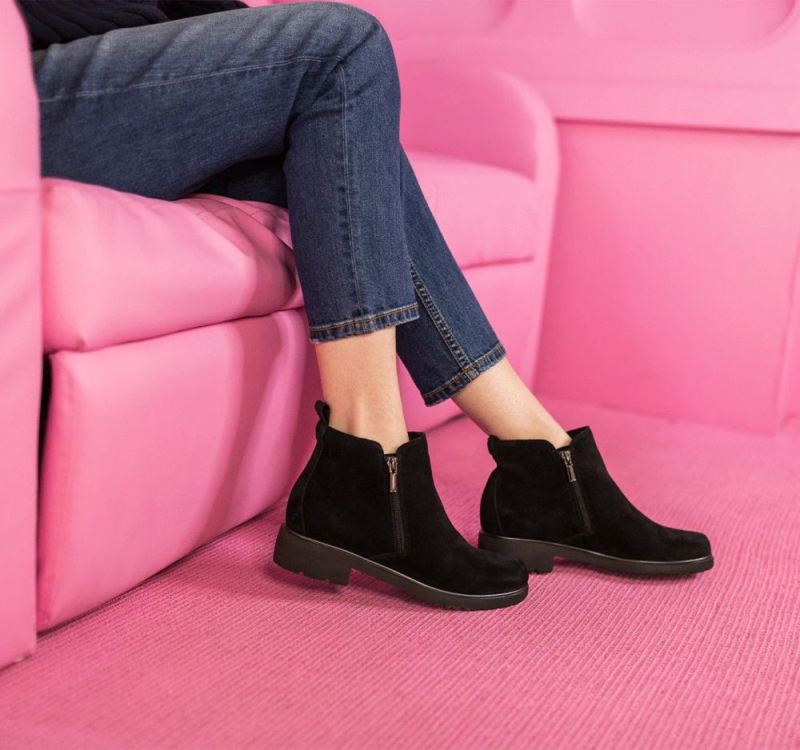 Munro Boots | Women'S Rourke-Black Suede | Quick Ship!