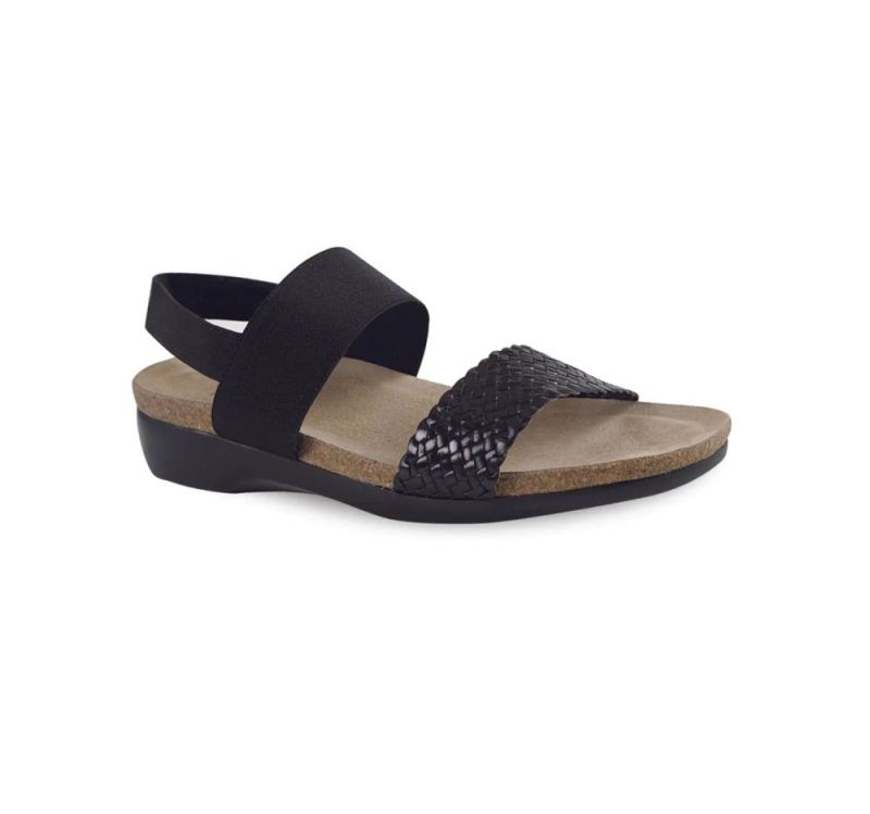 Munro Sandals | Women'S Pisces-Black Woven | Quick Ship!