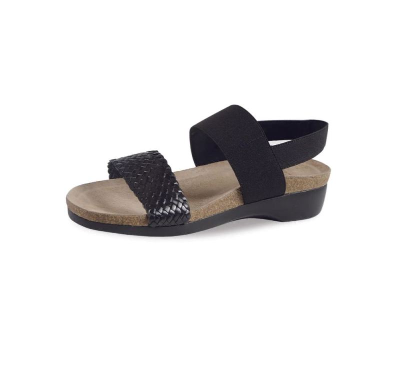 Munro Sandals | Women'S Pisces-Black Woven | Quick Ship!