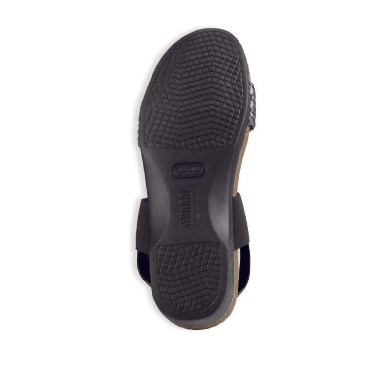 Munro Sandals | Women'S Pisces-Black Woven | Quick Ship!