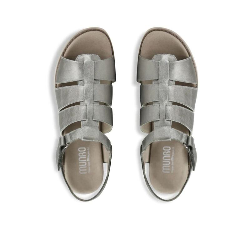 Munro Sandals | Women'S Marley-Sivler Metallic | Quick Ship!